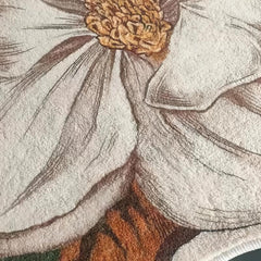 Cashmere Fabric Flower Rug 31 49in