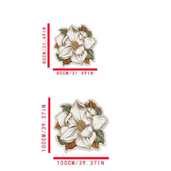 Cashmere Fabric Flower Rug 31 49in