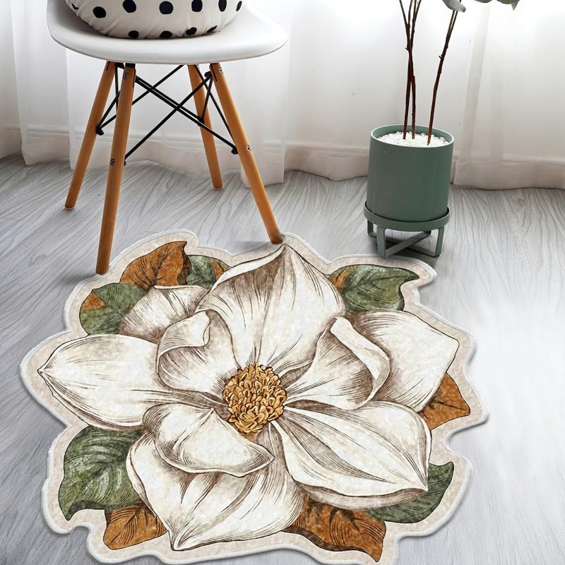 Cashmere Fabric Flower Rug 31 49in