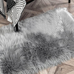 Soft Grey Shaggy Area Rug for Bedroom and Living Room Non Slip Floor Mat