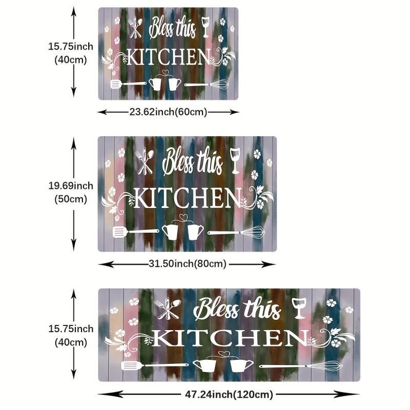 Stain Resistant Kitchen Rug Anti-slip Memory Foam Mat