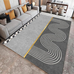 Geometric Anti-Fatigue Area Rug for Living Room or Kitchen