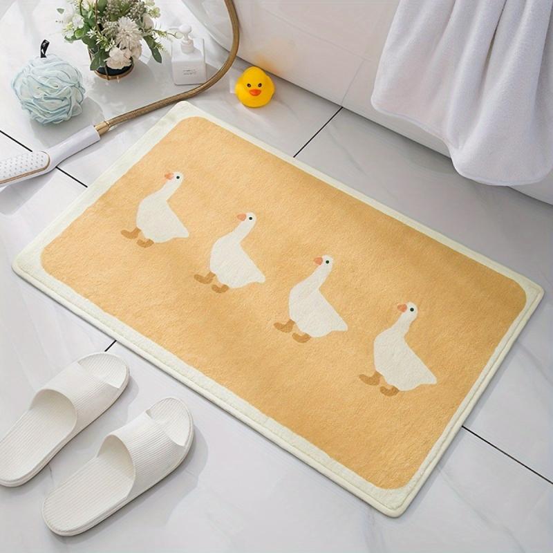 1pc Cashmere Print Bathroom Non slip Floor Mat Room Decor
