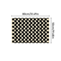 French Retro Checkerboard Rug Plush Carpet