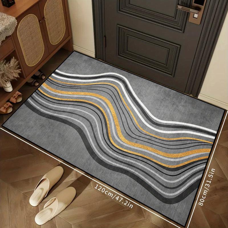 Modern Stripped Welcome Doormat Non-slip Outdoor Indoor Door Mat