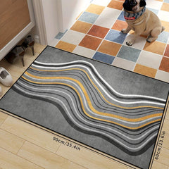 Modern Stripped Welcome Doormat Non-slip Outdoor Indoor Door Mat