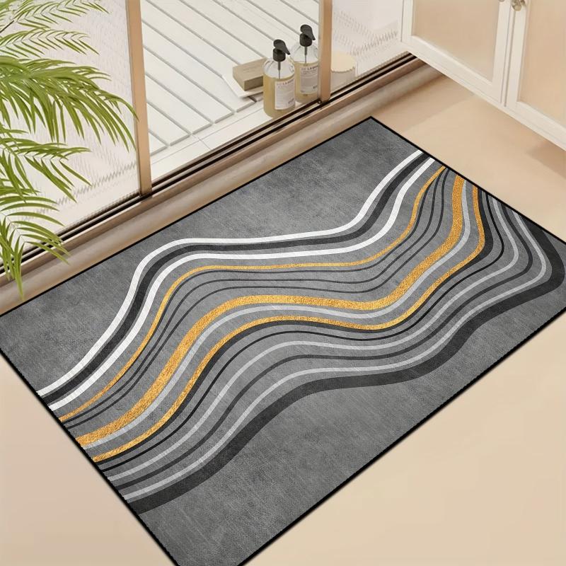 Modern Stripped Welcome Doormat Non-slip Outdoor Indoor Door Mat