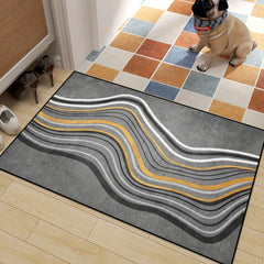 Modern Stripped Welcome Doormat Non-slip Outdoor Indoor Door Mat