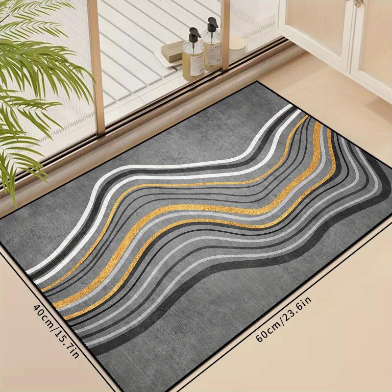Modern Stripped Welcome Doormat Non-slip Outdoor Indoor Door Mat