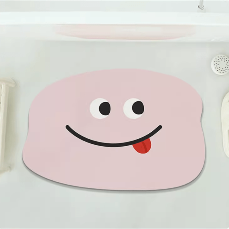 Cartoon Non-slip Diatom Mud Bath Mat Water Absorbent Shower Bath Rug