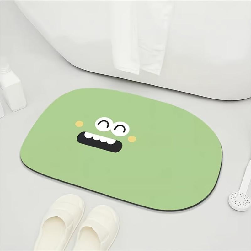 Cartoon Non-slip Diatom Mud Bath Mat Water Absorbent Shower Bath Rug
