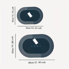 Cartoon Non-slip Diatom Mud Bath Mat Water Absorbent Shower Bath Rug
