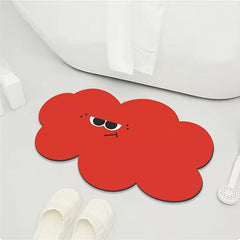 Cartoon Non-slip Diatom Mud Bath Mat Water Absorbent Shower Bath Rug