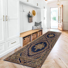 Vintage Boho 2'X10' Runner Rug Soft Non Slip Machine Washable Stair Carpet