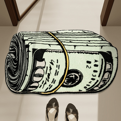 Thick Shag Living Room Carpet Dollar Decoration Plush Mat