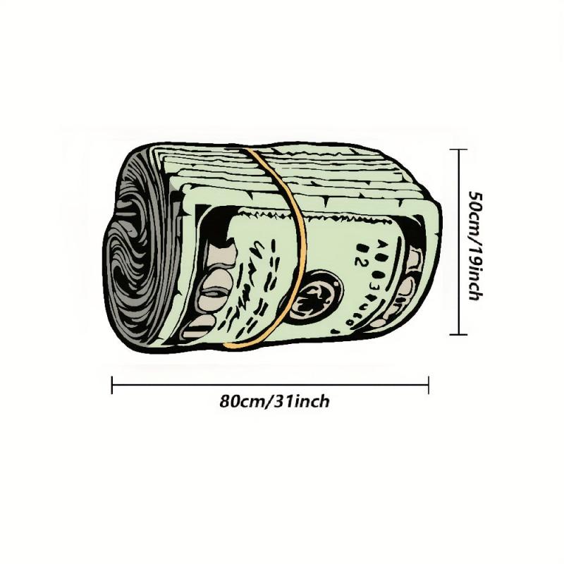 Thick Shag Living Room Carpet Dollar Decoration Plush Mat