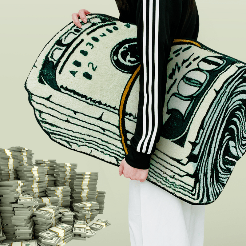 Thick Shag Living Room Carpet Dollar Decoration Plush Mat