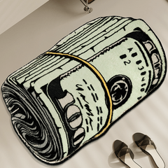 Thick Shag Living Room Carpet Dollar Decoration Plush Mat