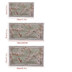 Non Slip Flower Pattern Cashmere Carpet for Living Room - Soft and Cozy