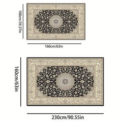 Waterproof Reversible Outdoor Rug Mat Vintage Boho Style Machine Washable