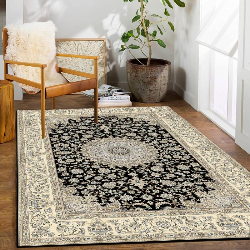 Waterproof Reversible Outdoor Rug Mat Vintage Boho Style Machine Washable