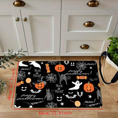 Halloween Pumpkin Ghost Kitchen Floor Mat Anti Slip Hallway Balcon Polyester Car