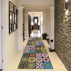Washable Boho Runner Carpet Non-Slip for Corridors Living Rooms Waterproof