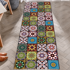 Washable Boho Runner Carpet Non-Slip for Corridors Living Rooms Waterproof