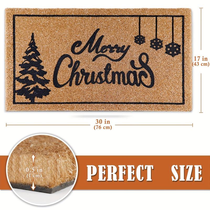 Christmas Door Mat Outdoor Merry Christmas Doormat with Non Slip Backing