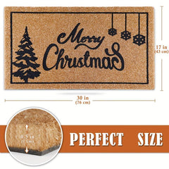 Christmas Door Mat Outdoor Merry Christmas Doormat with Non Slip Backing