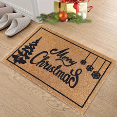 Christmas Door Mat Outdoor Merry Christmas Doormat with Non Slip Backing