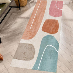 Abstract Runner Rug Soft Non Slip Hallway Kitchen Mat
