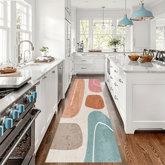 Abstract Runner Rug Soft Non Slip Hallway Kitchen Mat