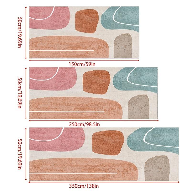 Abstract Runner Rug Soft Non Slip Hallway Kitchen Mat