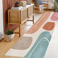 Abstract Runner Rug Soft Non Slip Hallway Kitchen Mat