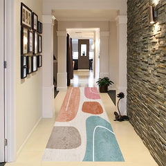 Abstract Runner Rug Soft Non Slip Hallway Kitchen Mat