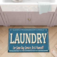 Waterproof Laundry Room Runner Rug 3D Laundry Dog Printed Carpet Mat Non Slip