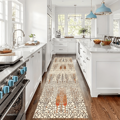 Abstract Runner Rug Non-slip Washable Soft Carpet for Kitchen Bathroom Hallway