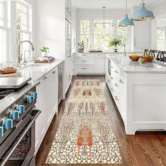 Abstract Runner Rug Non-slip Washable Soft Carpet for Kitchen Bathroom Hallway