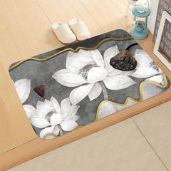 Lotus Flower Printed Carpet Soft and Stylish Living Room Rug