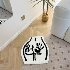 Soft Shag Floor Mat Non slip Absorbent Bathroom Rugs
