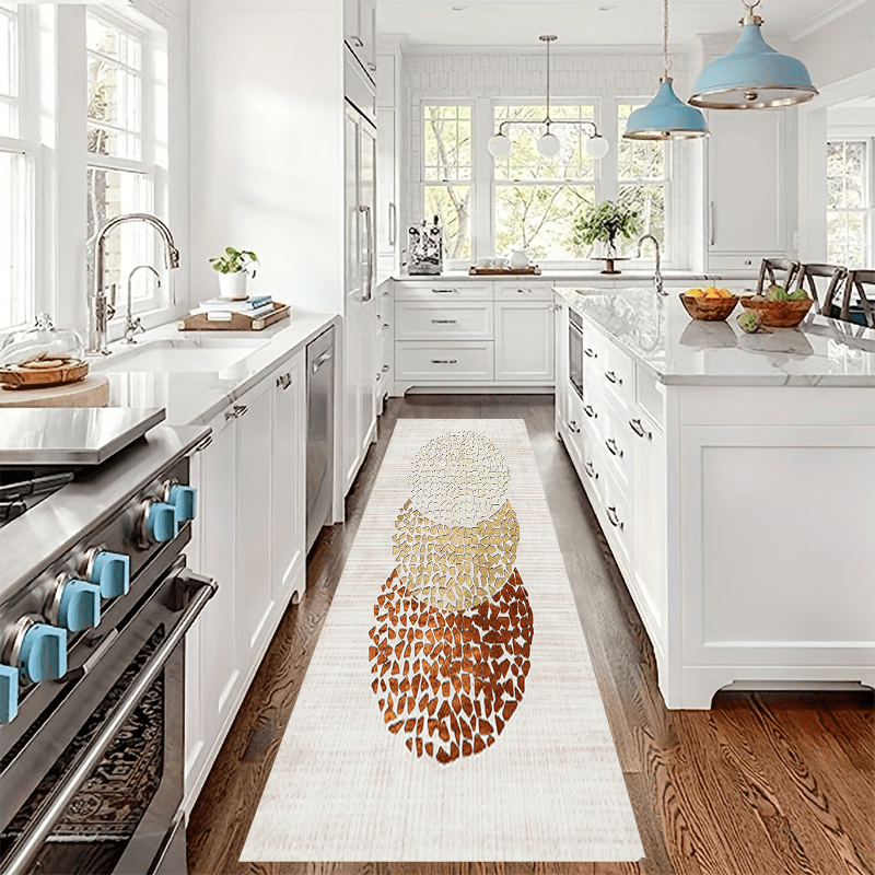 Modern Abstract Runner Rug Soft Laundry Room Long Hallway Rug