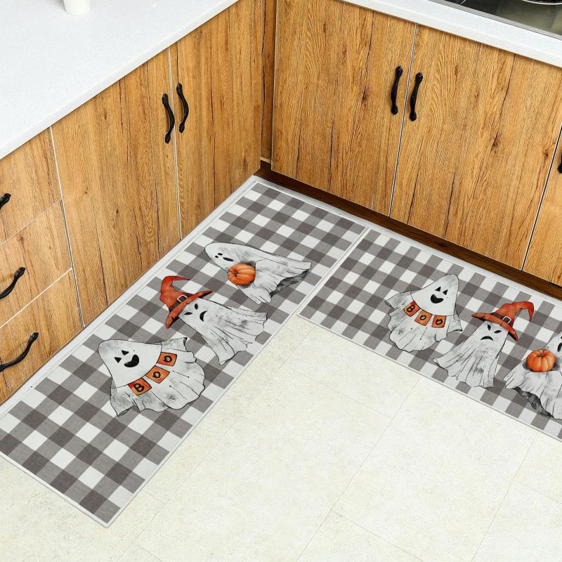 Absorbent Non Slip Kitchen Rug Set for Farmhouse Bathroom Hallway Sink Soft