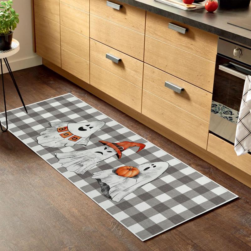 Absorbent Non Slip Kitchen Rug Set for Farmhouse Bathroom Hallway Sink Soft