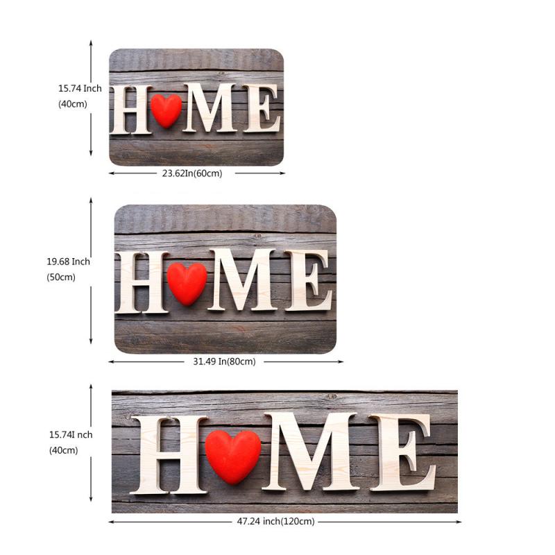HOME Letter Print Kitchen Mat Entrance Door Mat Home Hallway Floor Decor Living