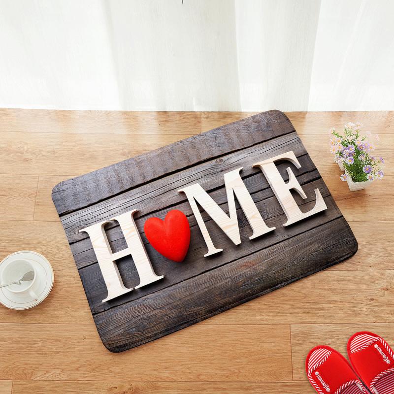 HOME Letter Print Kitchen Mat Entrance Door Mat Home Hallway Floor Decor Living