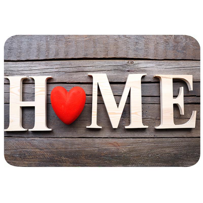 HOME Letter Print Kitchen Mat Entrance Door Mat Home Hallway Floor Decor Living