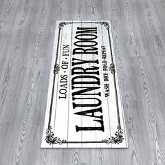 1pc Flannel Laundry Room Rug Non Slip Mat