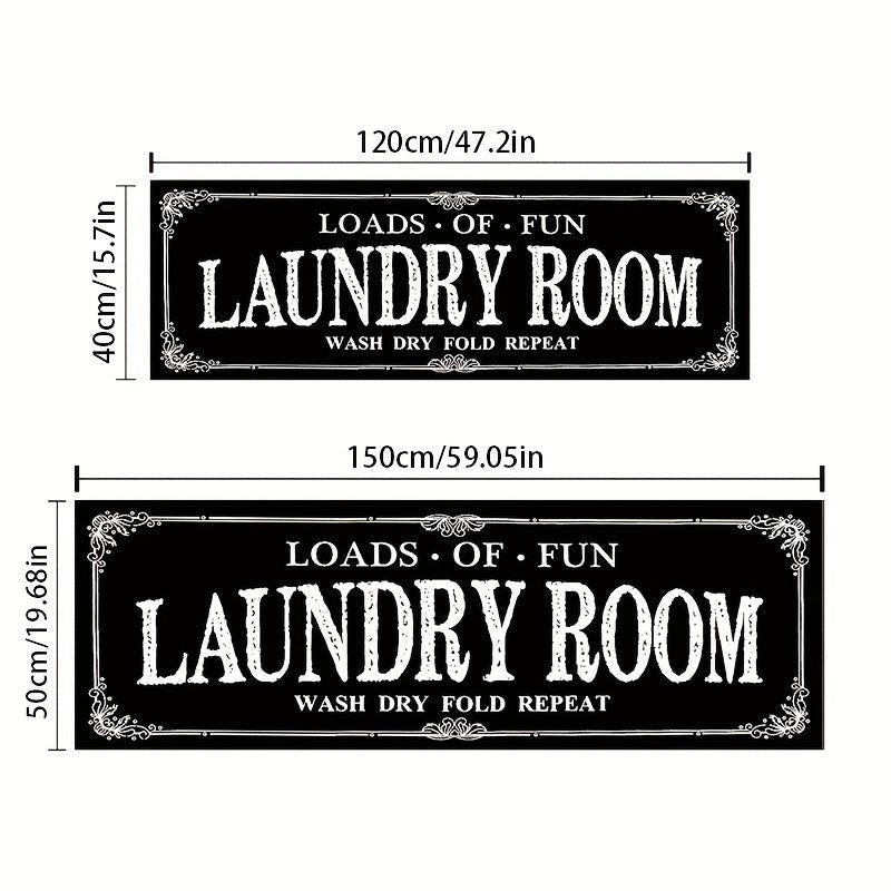1pc Flannel Laundry Room Rug Non Slip Mat