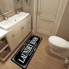 1pc Flannel Laundry Room Rug Non Slip Mat
